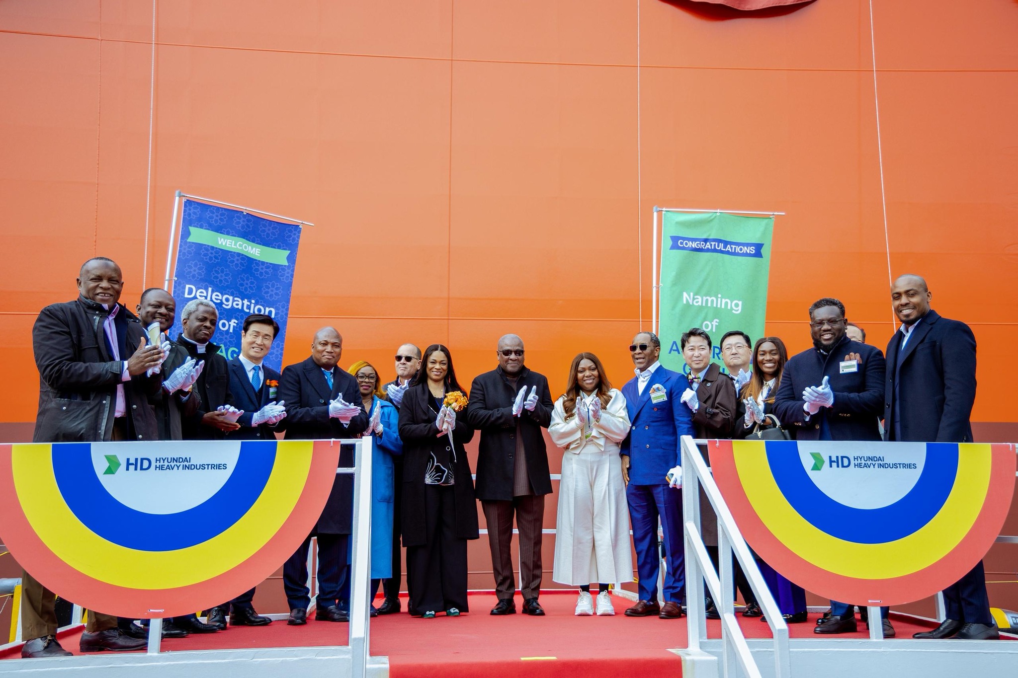 President Mahama Commissions LPG Vessel MT Asharami Ghana in Korea